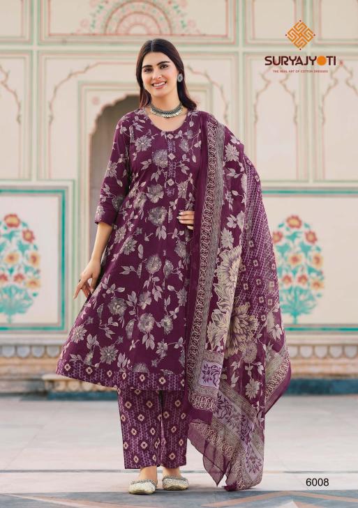 Suryajyoti rashmika vol-6 anarkali wholesale layered kurtis